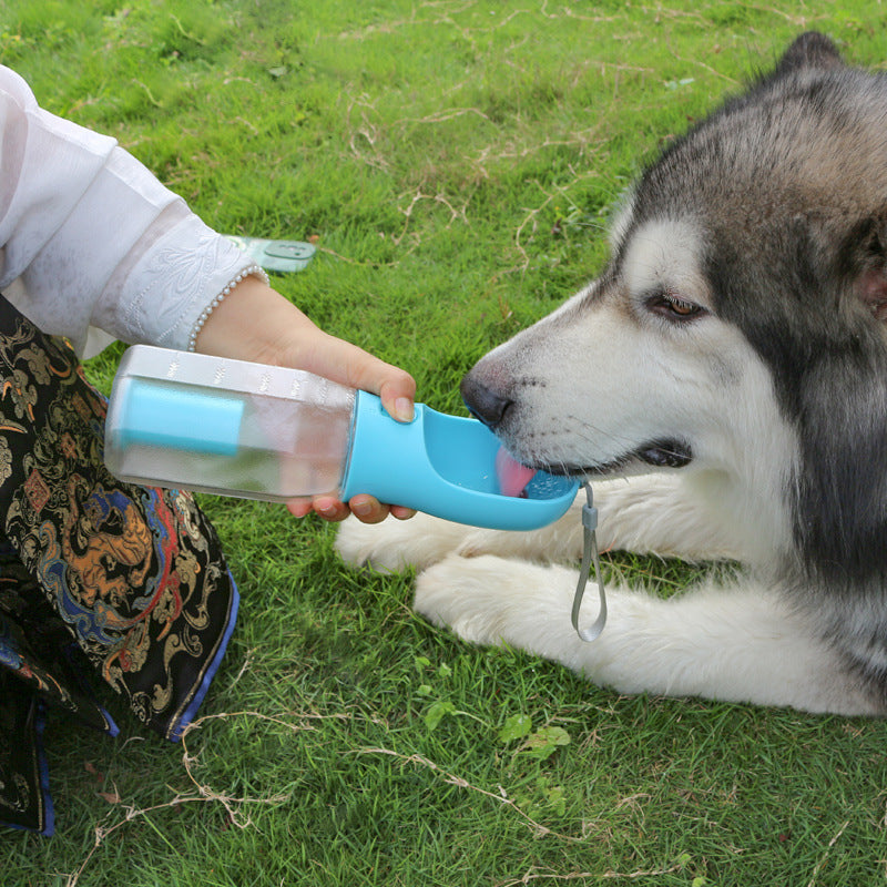 Portable Dog Water Bottle Food Feeder Drinker Poop Dispenser 3 in 1 Leak-Proof Multifunctional Dog Water Bottle 