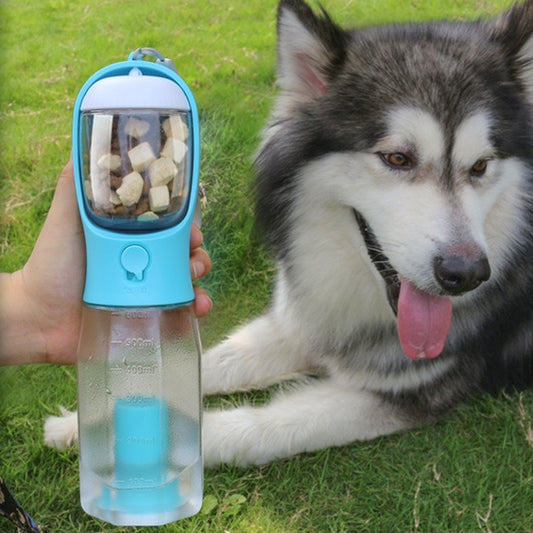 Portable Dog Water Bottle Food Feeder Drinker Poop Dispenser 3 in 1 Leak-Proof Multifunctional Dog Water Bottle 
